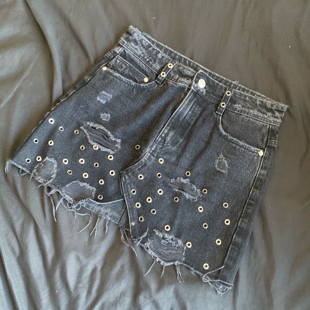 DONATING 6/25! Zara Grommet Denim Mini Skirt XS